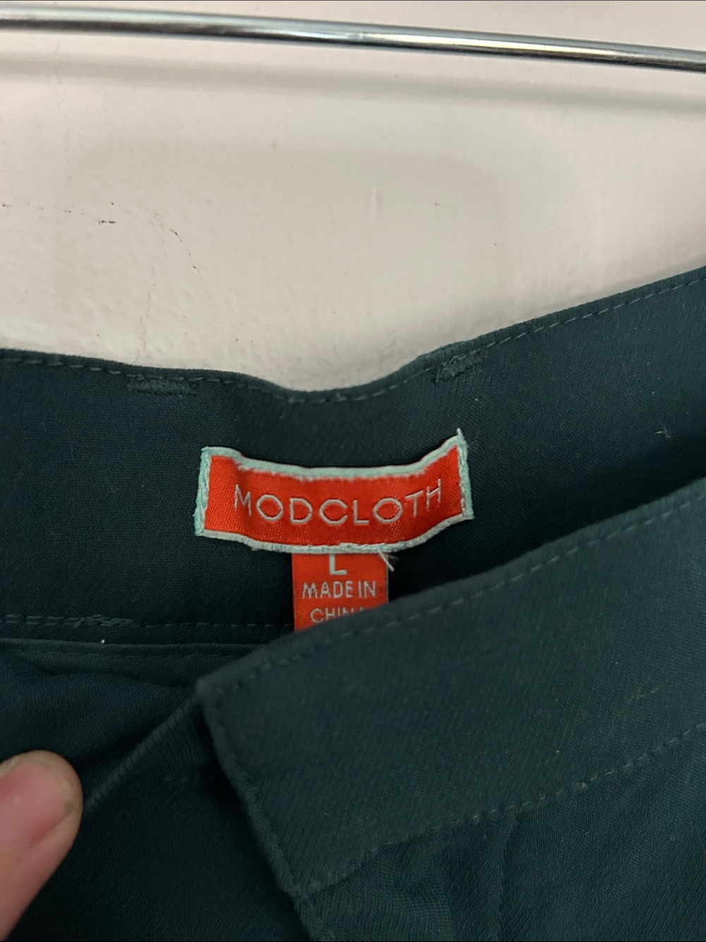 Modcloth dark green High-Rise Wide Leg Pants - Picture 2 of 3